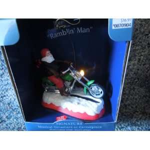 Motorcycle Santa Plays Gamblin Man While Headlight Goes 