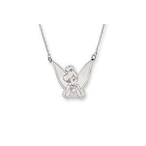 Engravable Sterling Silver Engravable Tinkerbell Necklace   Officially 