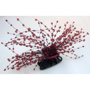  NEW Burgundy Red Beaded Hair Clip, Limited. Beauty
