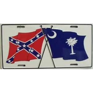  Confederate South Carolina flags license plate plates tag tags auto 