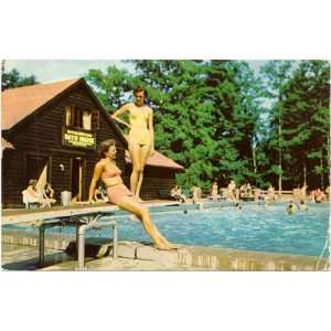   Vintage Postcard Swimming Pool at Watoga State Park West Virginia