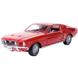  GreenLight 118 1968 Ford Mustang GT fastback   Red With 