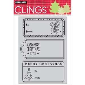  Three Gift Tags   Cling Rubber Stamps Arts, Crafts 