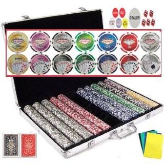Bluff King Vegas Style 11.5 Gram Casino Gambling Poker Chip Set (1000 