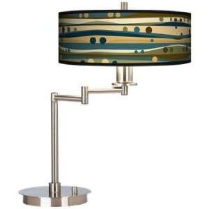  Dots & Waves Giclee CFL Swing Arm Desk Lamp
