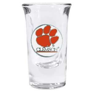   Fluted Shot Glass Set of 2   CLEMSON TIGERS No Size