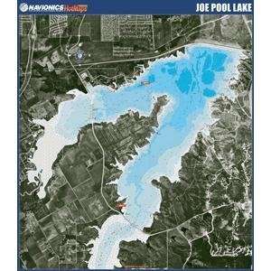Joe Pool Lake Paper Map 