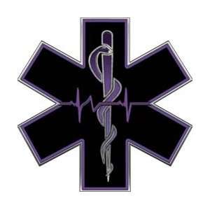  Purple EMT EMS Star Of Life With Heartbeat   2 h 