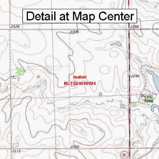  USGS Topographic Quadrangle Map   Isabel, South Dakota 