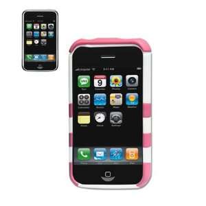   Protector Cover for Apple Iphone 3GS   Pink White Electronics