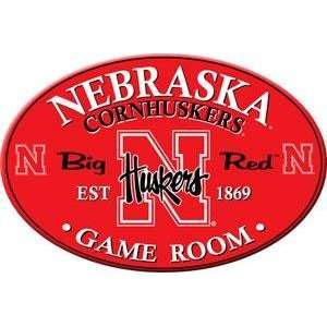  Nebraska Cornhuskers Oval Game Room Wall Sign/Plaque 