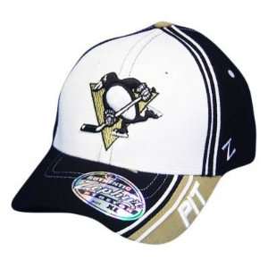  NHL PITTSBURGH PENGUINS WHITE FLEX FIT XL XLG HAT CAP 