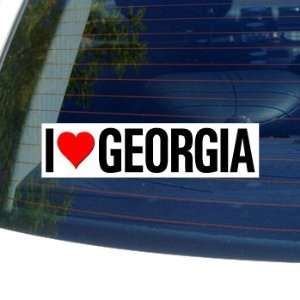  I Love Heart GEORGIA   Window Bumper Sticker Automotive
