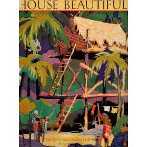  1928 Cover House Beautiful Indigenous People Jungle Hut 