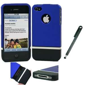  Piece Detachable Top Bottom Hard Case for Apple iPhone 4S and iPhone 