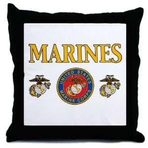   Throw Pillow Marines United States Marine Corps Seal 
