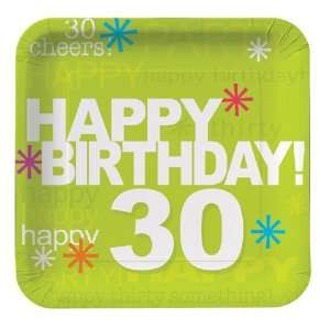    30th Birthday Paper Dessert Plates   Party Time Toys & Games