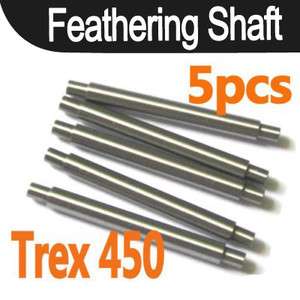 5x Feathering Shaft 4mm For Trex T Rex 450 V2 RC 4.0mm  