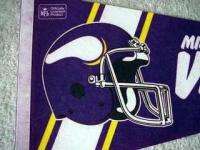 Old 1980s Minnesota Vikings Helmet Logo Pennant   UNSOLD STOCK