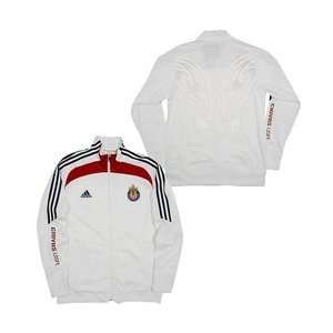 adidas Chivas USA Mens Full Zip Jacket   University Red/White Extra 