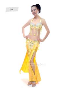   Novelty PolyesterMetal Open Belly Dance Custome MultiColor 2 Pcs