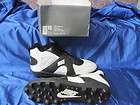 NIKE VEER SHARK 3/4 BLACK AND WHITE CLEATED SHOES SIZE 15 IN ORIGINAL 