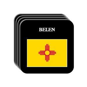 US State Flag   BELEN, New Mexico (NM) Set of 4 Mini Mousepad Coasters
