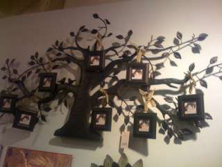 NEW Bronzed Tree Of Life WALL DECOR Bird Iron Photo Box  
