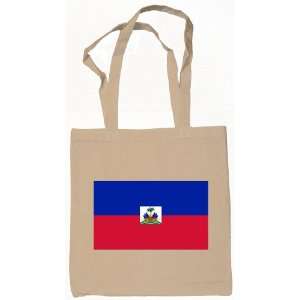Haiti Flag Tote Bag Natural