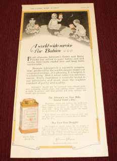 Vintage 1919 Johnsons Toilet & Baby Powder Ad LHJ  