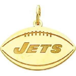  14K Gold NFL New York Jets Football Charm Sports 