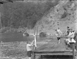 Photo 1890s Bohemian Grove CA Men Swimming  