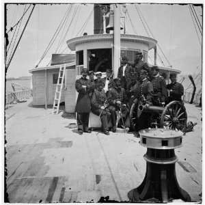   location. Officers of the U.S.S. Philadelphia before pilot house Home