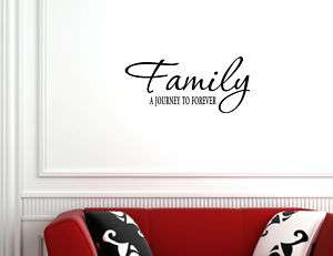 FAMILY A JOURNEY TO FOREVER Quotes Sayings Wall Letters  