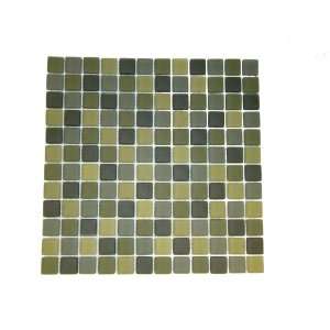   Mosaic Tile, 1 by 1 Inch Tile on a 12 by 12 Inch Mosaic Mesh, Ocean