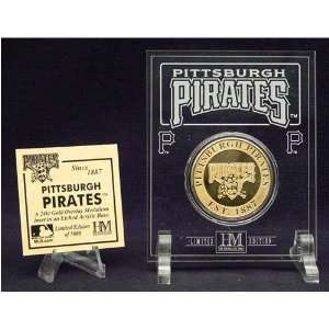  The Highland Mint Pittsburgh Pirates 24KT Gold Coin in 