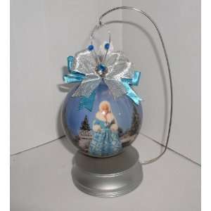  BARBIE BLUE CHRISTMAS BULB WITH HANGER FOR DISPLAY