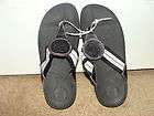 New FIT FLOP Black exercise flip flops thong walk Shoes womens size 10 