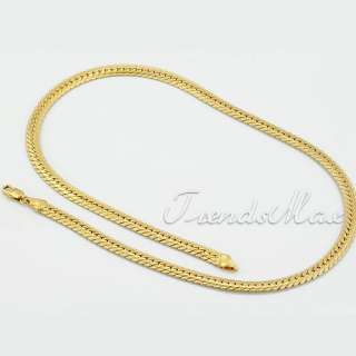 6MM MENS 18K Gold Filled Plated Herringbone Necklace Link Chains GN21 