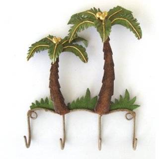  Palm Tree Mail Rack Key Holder Tropical Letter Decor 