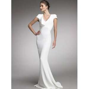  Fitted Cap sleeve Gown, Natural 