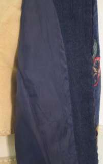 Vintage Koret City Blues Denim Patchwork Jacket Embroidery Designs 