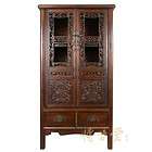 Chinese Antique Open Carved Book Cabinet 23P53