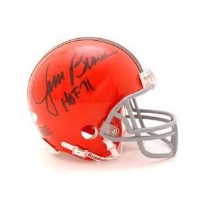 Jim Brown Hand Signed Autographed Cleveland Browns Riddell Mini Helmet 