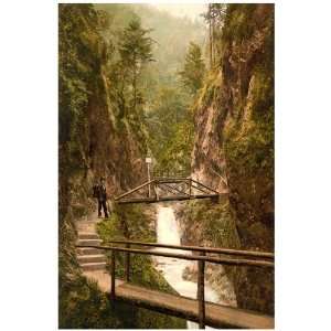 11x 14 Poster.  Bridge between mountains  Poster. Decor with 