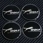CONVEX 60mm FORD WOLF RACING LOGO CAR WHEEL CENTER CAP STICKERS RESIN 