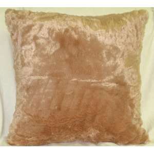  Faux Fur Mink Pillow Cushion Cover Champagne Cream 20 x 