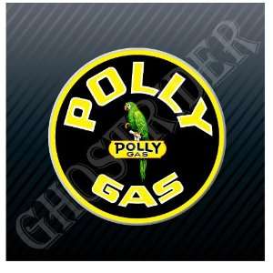    Poly Gas Gasoline Fuel Pump Vintage Sticker Decal 