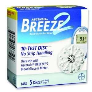 Ascensia BREEZE2 Blood Glucose Test Discs Quantity of Discs   5 discs