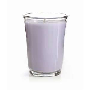  White Linen & Lavender Round Glass Candle